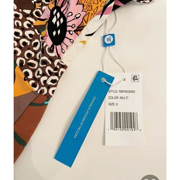 NWT Blue Rod Beattie One Piece Swimsuit Size 6 Women Run Wild Hawaiian tropical - Picture 8 of 9